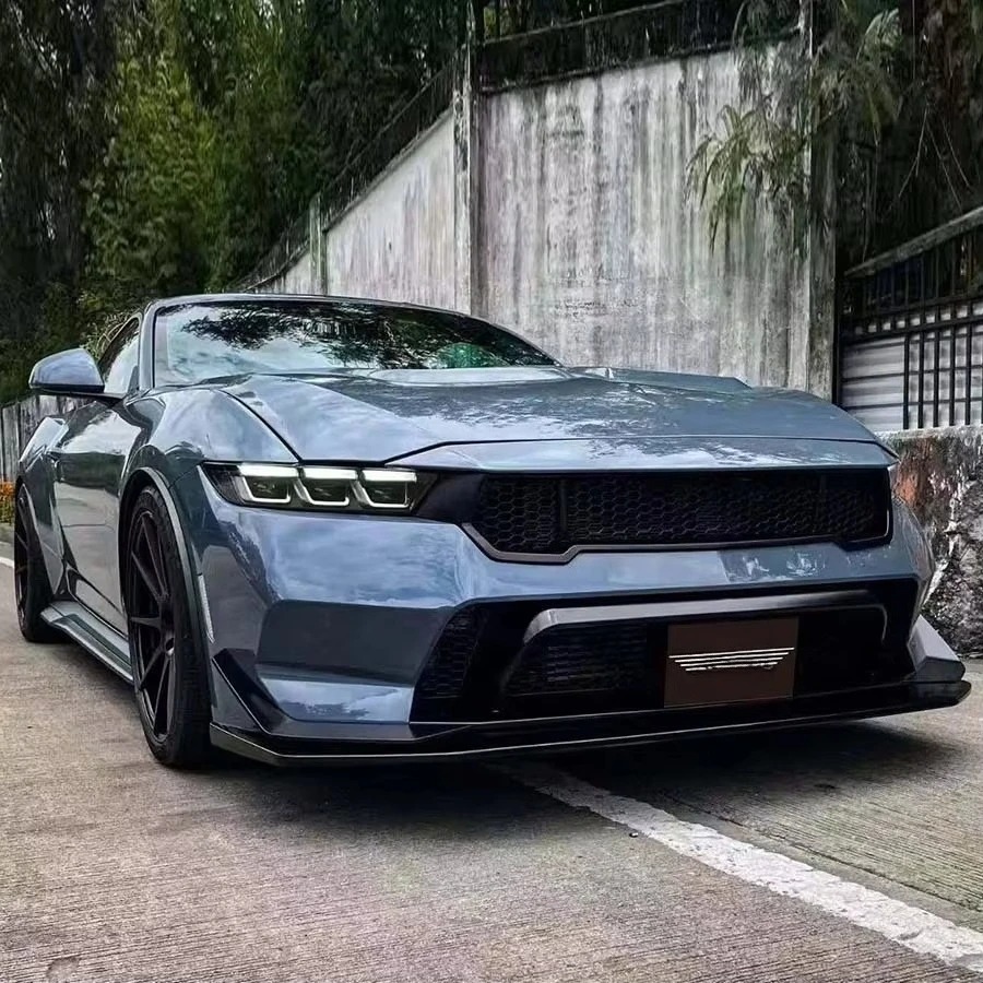 New GTD Style Front Bumper for Mustang Dark Horse-Bolt-On Black Primming Body Kit